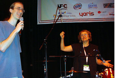 NikolaiBetsy2: Nikolai Nolan with Betsy Devine, post Bloggies, 2006