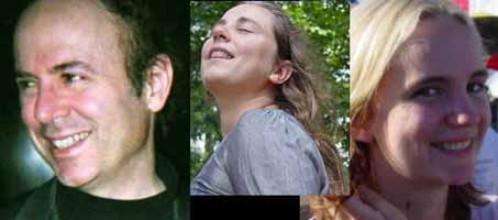 Triptych: Frank, Amity, and Mira--photogenic but lovable despite this flaw.