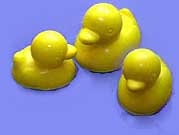 RubberDuckies: Rubber duckies, bleached by 12 years at sea, will reach US in summer, 2003.